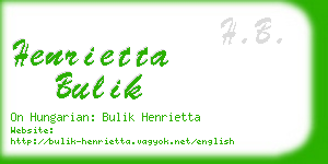 henrietta bulik business card